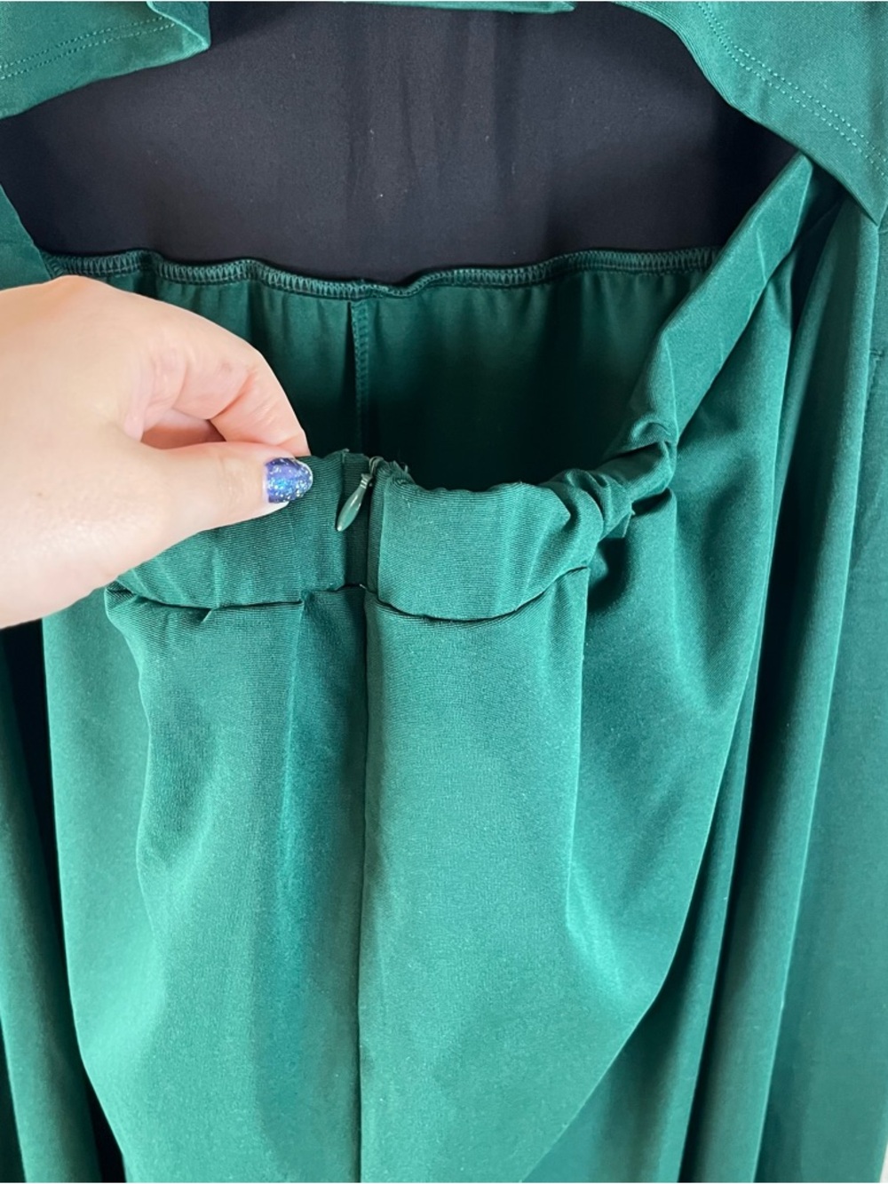 HALARA Deep Emerald Green Sleeveless Wide-Leg Jumpsuit - Picture 11 of 14
